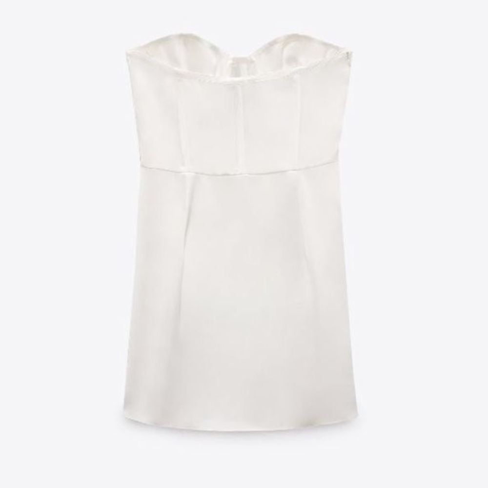 Zara Straight Neck Underwire Wrap Front Mini Dress - Picture 7 of 9